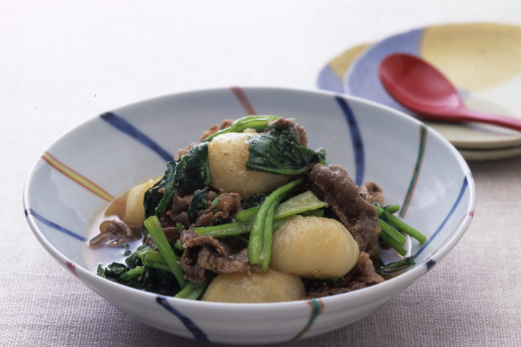 牛肉とかぶのごま炒め煮