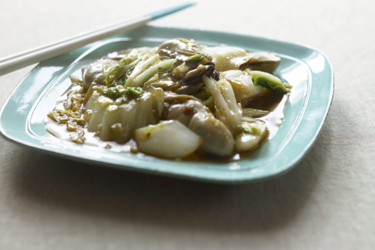 白菜とカキの中華うま煮