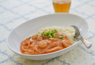 えびトマト和風クリームそうめん