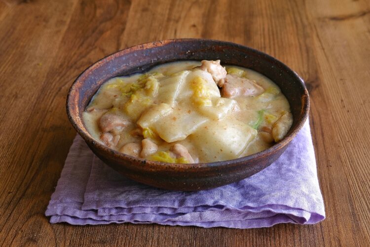 鶏肉と白菜の和風ごま豆乳クリーム煮